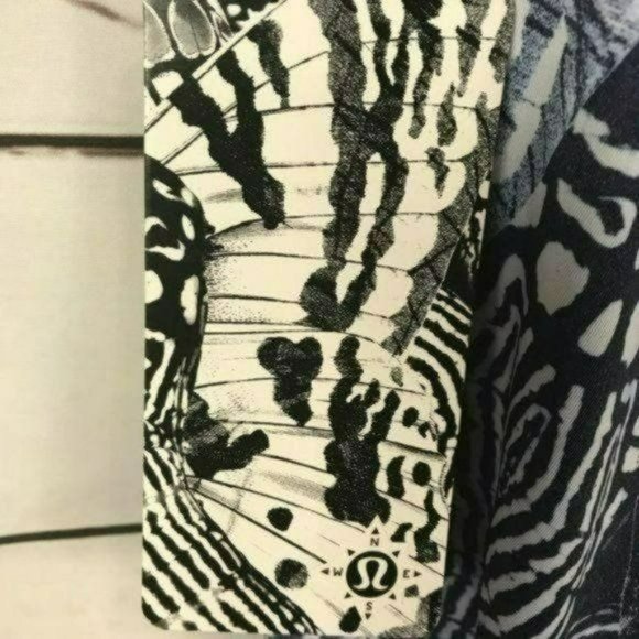 Lululemon Highest Times Pant Wanderlust Mosaic Mesh Blue and White, Size 4 - Picture 6 of 6